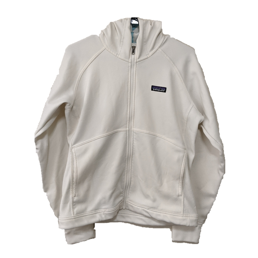 Medium pearly white women's Patagonia hoodie
